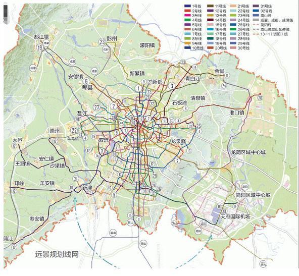 成都未来交通展望，地铁最新规划图揭秘